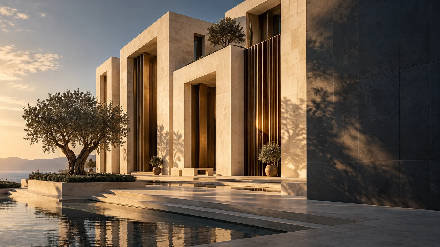 تصور معماري لمبنى حديث